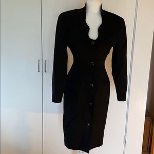 Long sleeve button front Black dress - size 4